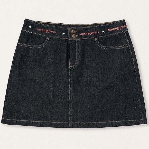 Tommy Jeans NWT Denim Skirt Sz 7 – Y2K Patriotic Vintage Style Rare Find Juniors - Picture 2 of 5